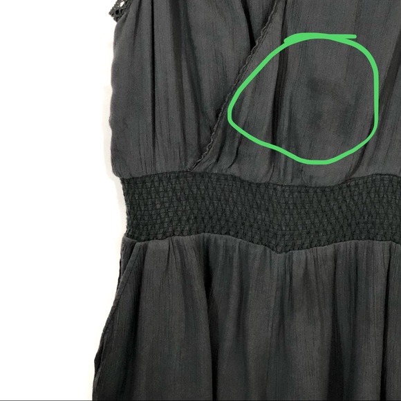 Free people gray ruffle flutter sleeve romper J14 - Picture 4 of 7